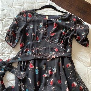 Navy floral dress
